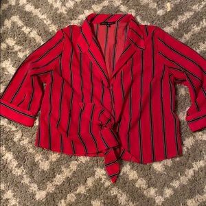 Haute Monde tie blouse with 3/4 sleeve